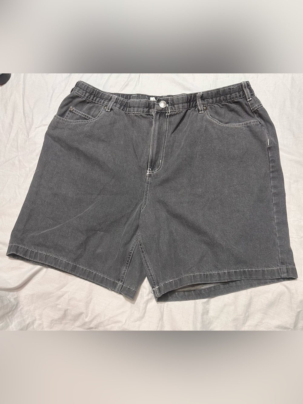 Haband Men's Dark Gray Denim Shorts